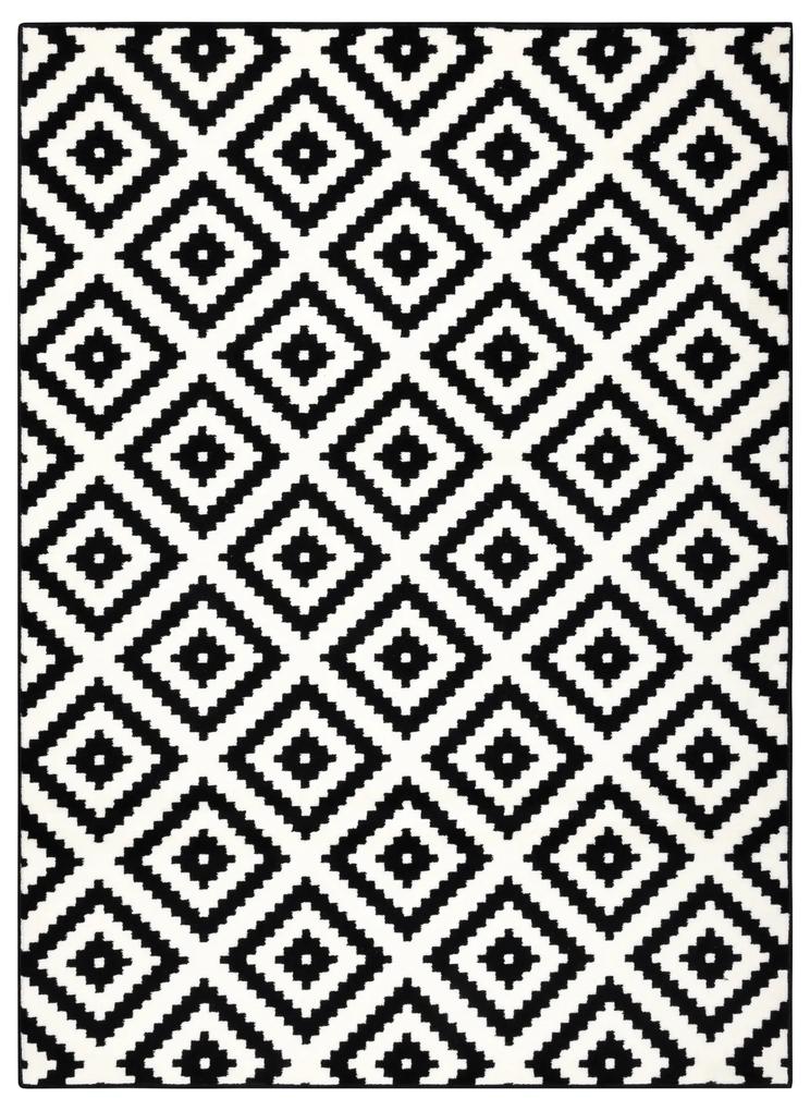Koberec BCF Morad RUTA Romby, geometrický vzor, krémovo - čierny