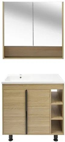 Kúpeľňová zostava s umývadlom Naturel Lucca 79x70x45 cm dub matný LUCCASET80D