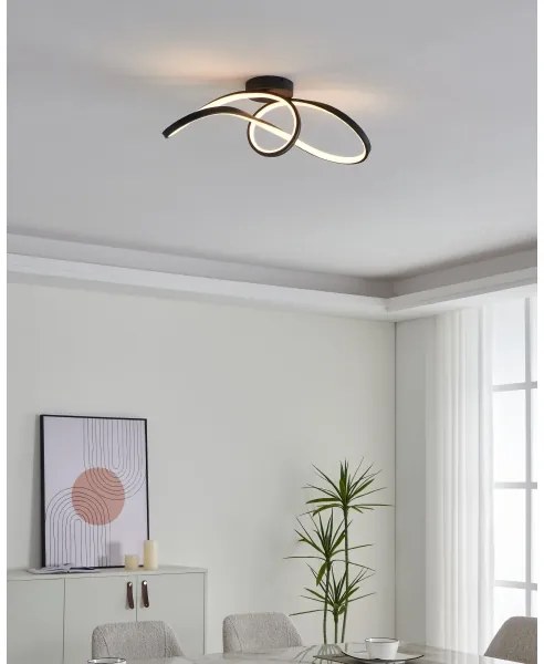 Eglo 901158-LED RGBW Stmievateľné stropné svietidlo CALAROSSA-Z LED/22W/230V čierna