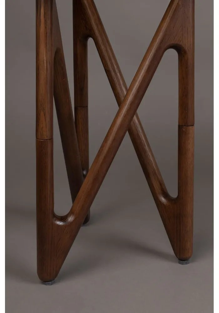 Okrúhly odkladací stolík so sklenenou doskou ø 40 cm Naia – Dutchbone