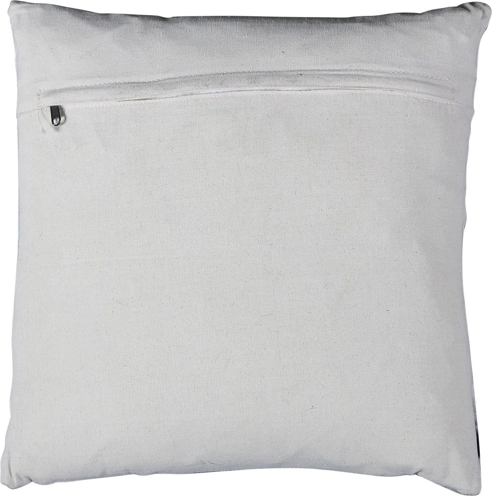 Bielo-čierny kožený vankúš s výrazným stehom Stitch Cow - 45*45*15cm