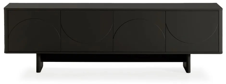 Čierny TV stolík 180x55x40 cm Solei – MOME