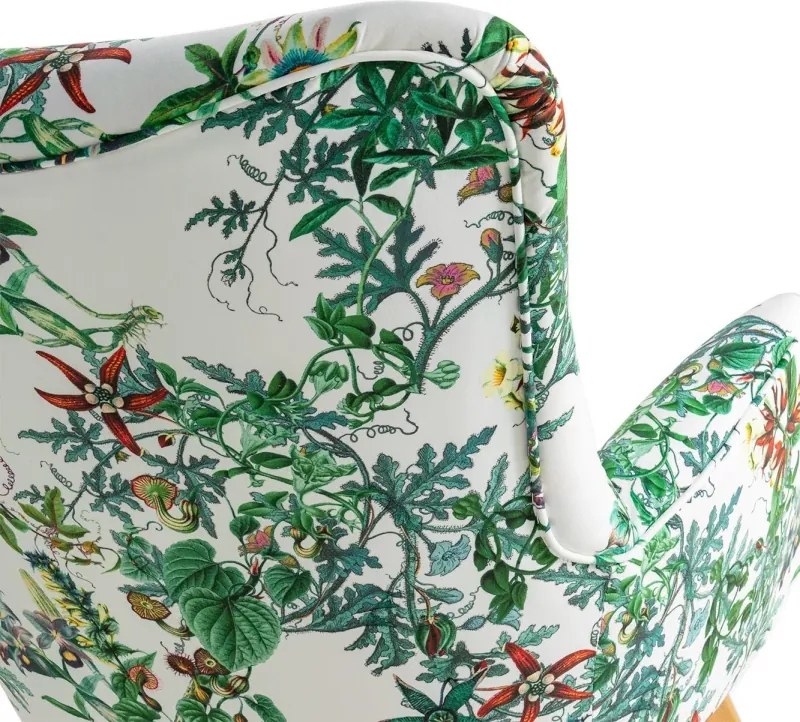 Kreslo Grande s podnožkou, orange  Power17/ orech