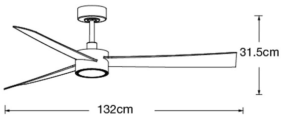 Lucci air 21610449-LED Stmievateľný ventilátor CLIMATE 1xGX53/12W/230Vhnedá/chróm