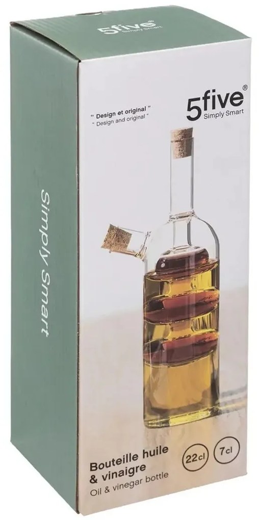 Sklenená karafa na olej a ocot Duo 220 ml/70 ml