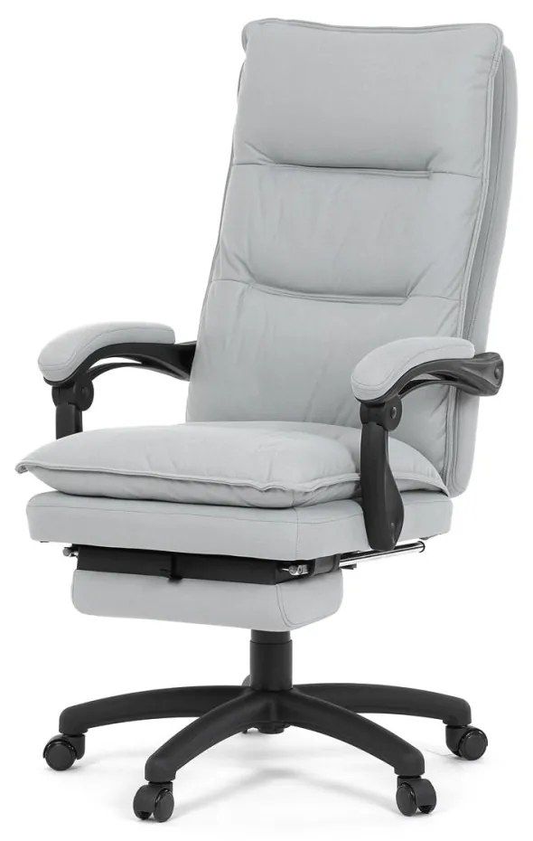 Kancelárske kreslo TITUS s podnožkou — látka, svetlosivá