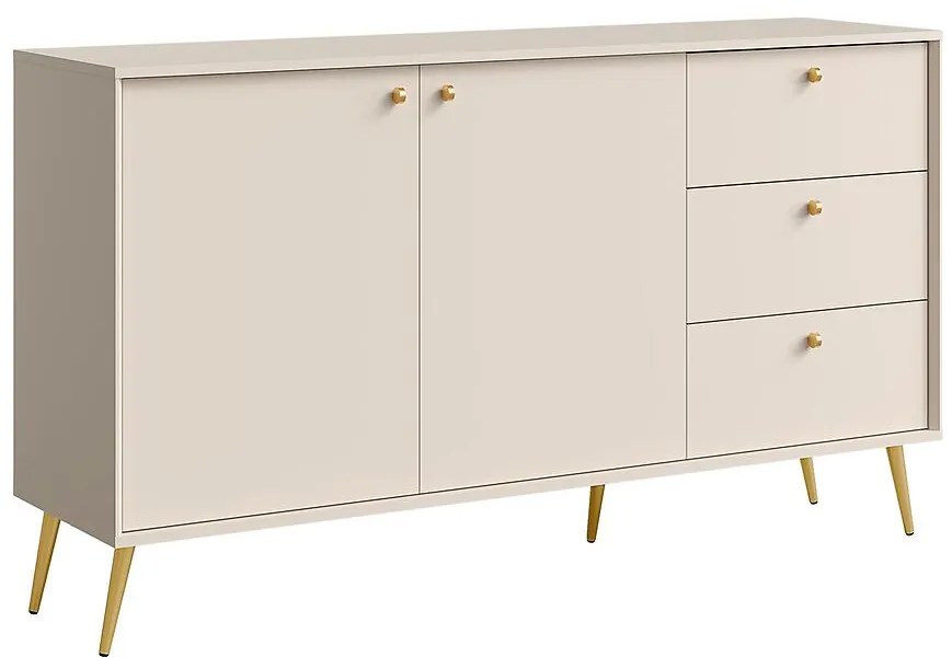 Komoda 2D3S Rose 03 pieskovo béžová