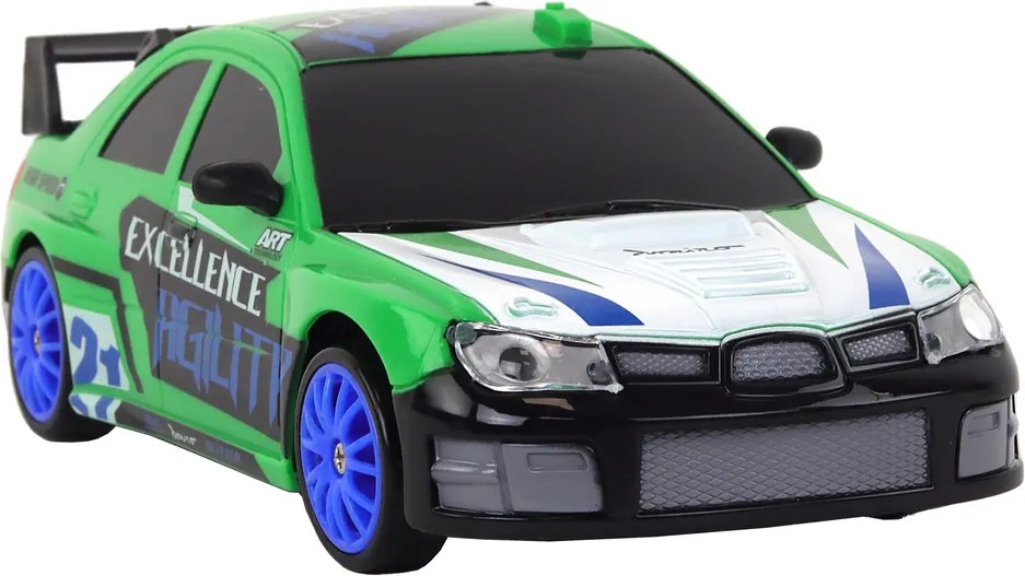 LEAN Toys Športové autíčko s diaľkovým ovládaním R/C v mierke 1:24, zelené, s vymeniteľnými kolesami