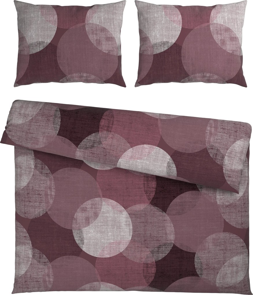 XXXLutz POSTEĽNÁ BIELIZEŇ, flanel, hnedofialová, 200/200 cm Esposa - Obliečky & plachty - 008418016601