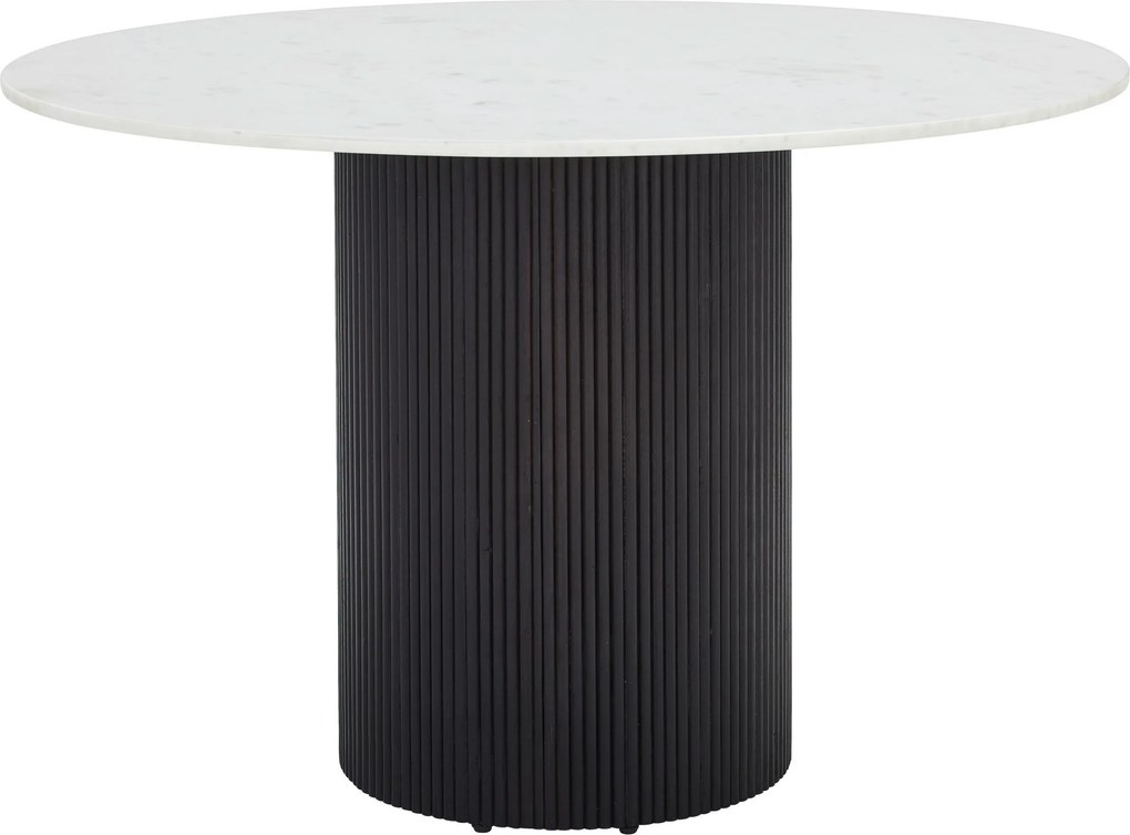 XXXLutz JEDÁLENSKÝ STÔL, akácia, čierna, biela, 120/120/76 cm P & B - Stoly - 001630021802