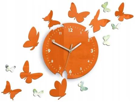 Sammer Motýlie hodiny v oranžovej farbe MotyleOrange14Motyli