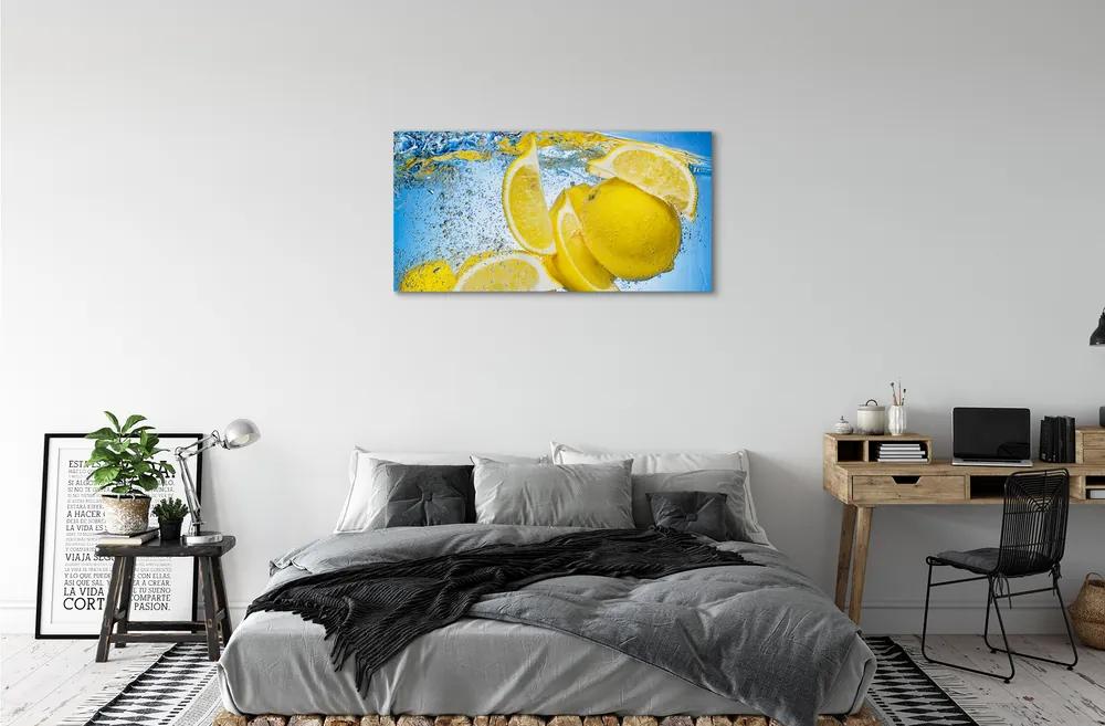 Obraz canvas Lemon vo vode 120x60 cm
