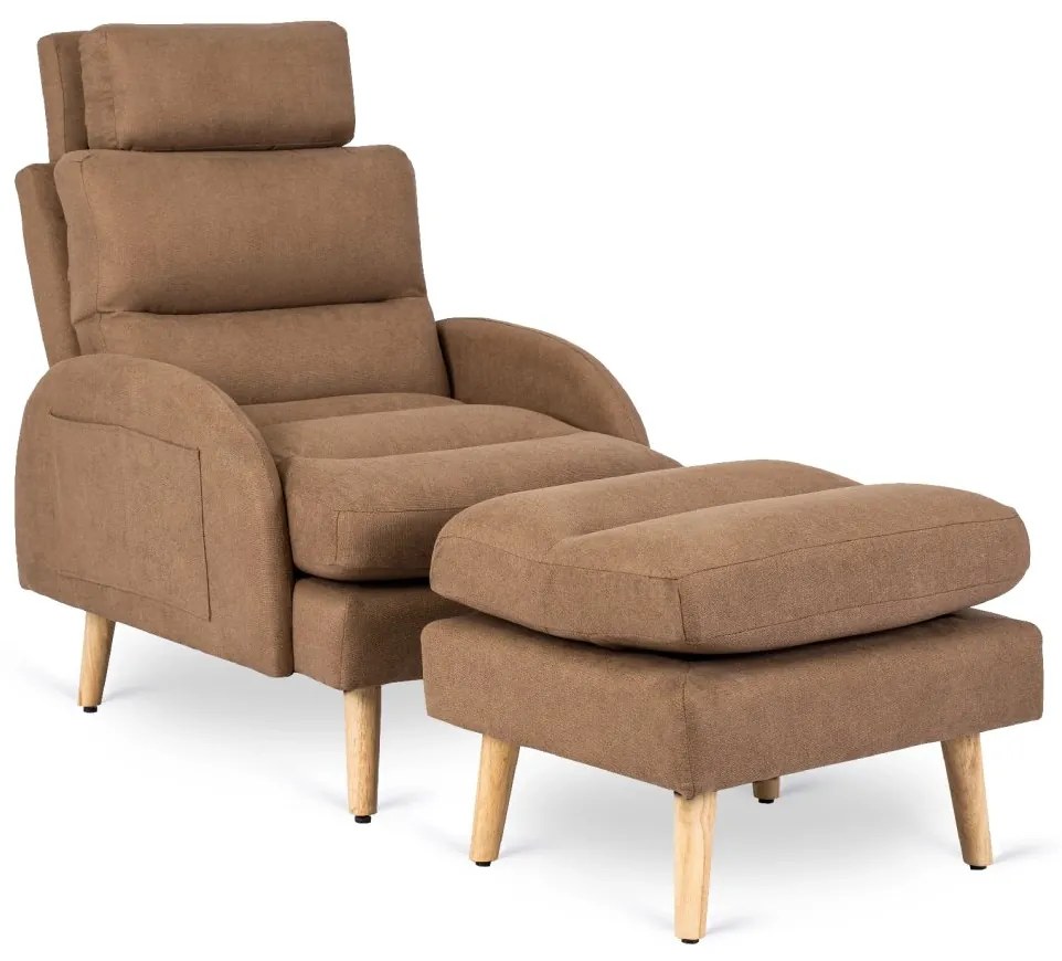 PROXIMA.store - Sklápacie kreslo HENRY FARBA: hnedá