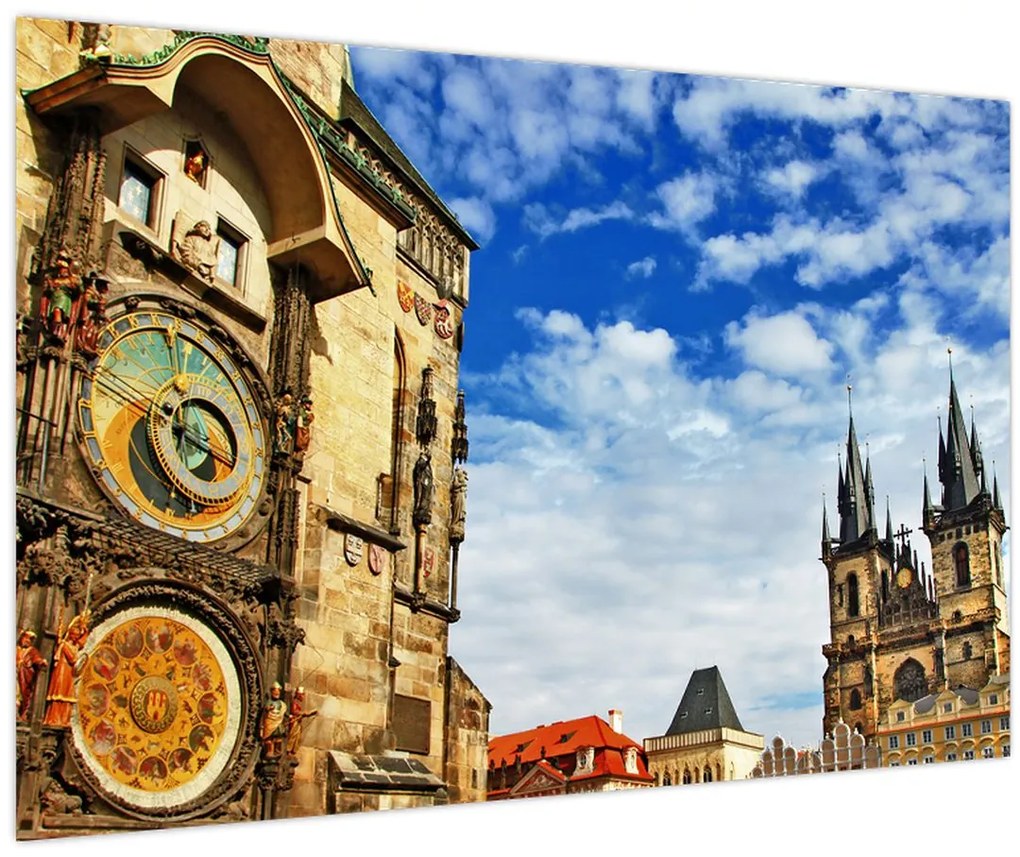 Obraz - Pražský orloj (90x60 cm)