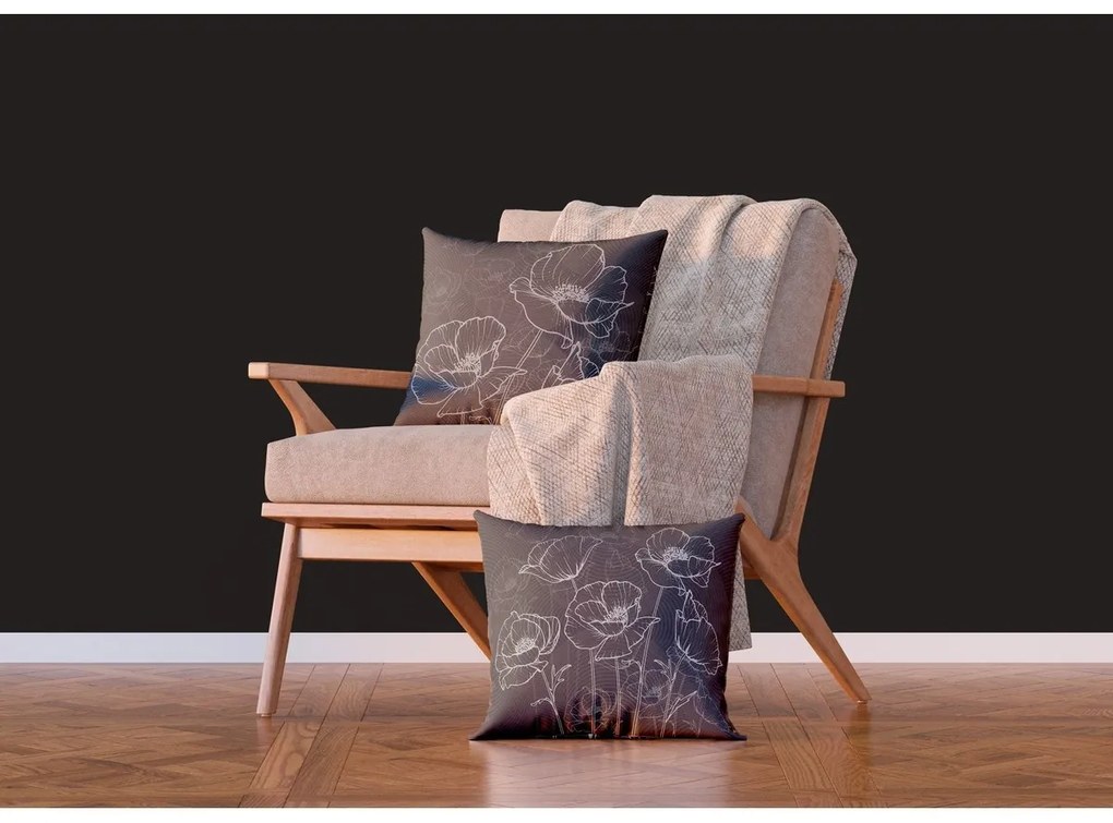 Vankúšik Sivé maky, 45 x 45 cm