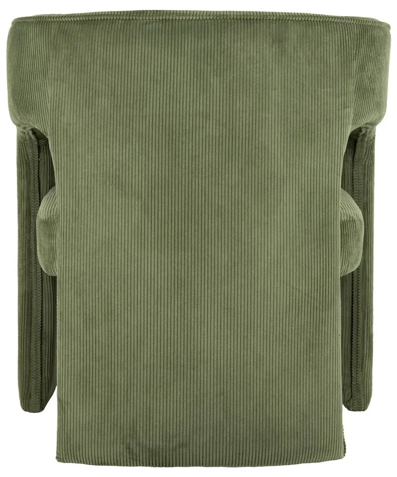 Zelené menčestrové kreslo Vigor – Leitmotiv