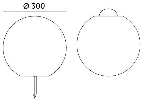 LED RGB Stmievateľná solárna lampa LED/5W/3,7V 3000K IP54 pr. 30 cm