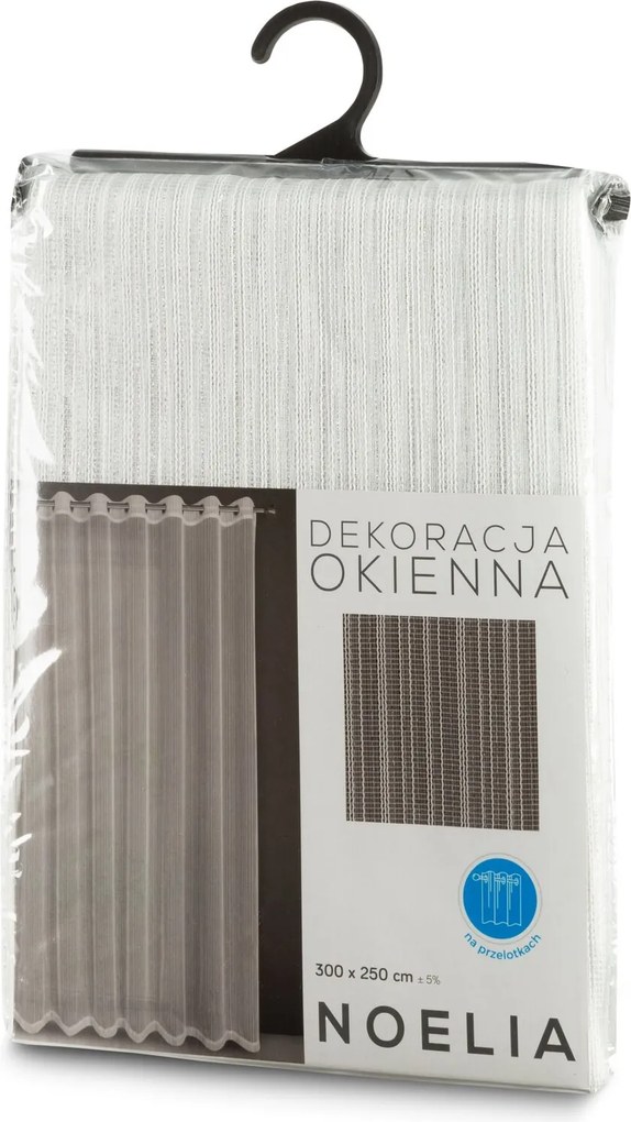 ZÁCLONA NA KRÚŽKOCH NOELIA 300 CM X 250 CM BIELA
