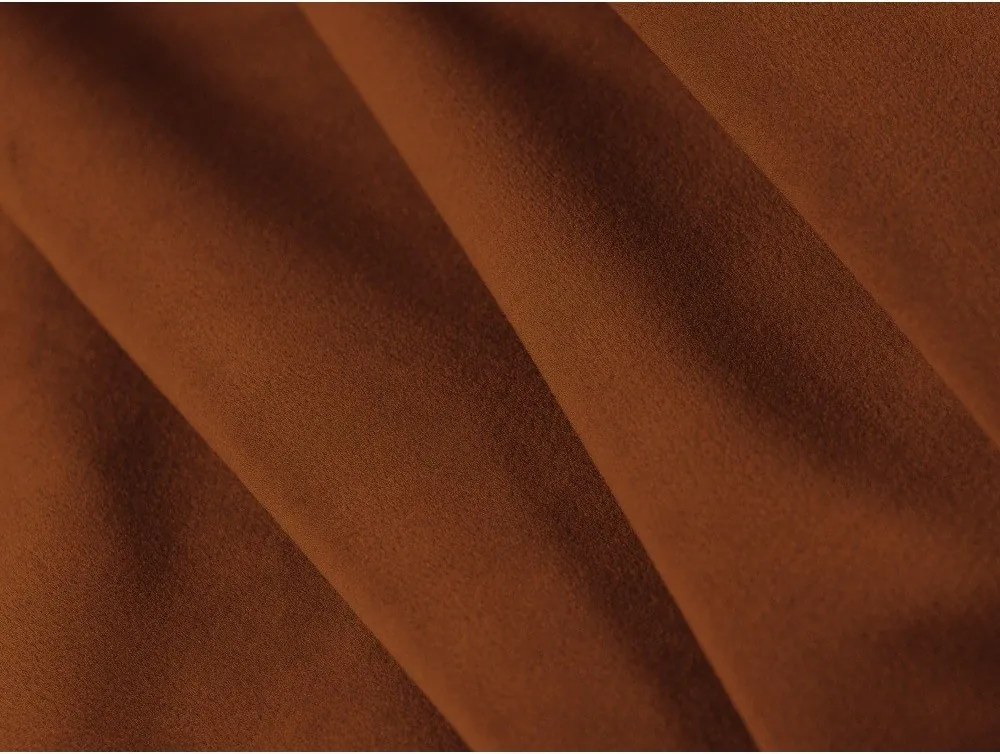 Zamatová rozkladacia pohovka v terakotovej farbe 209 cm Shannon – Cosmopolitan Design