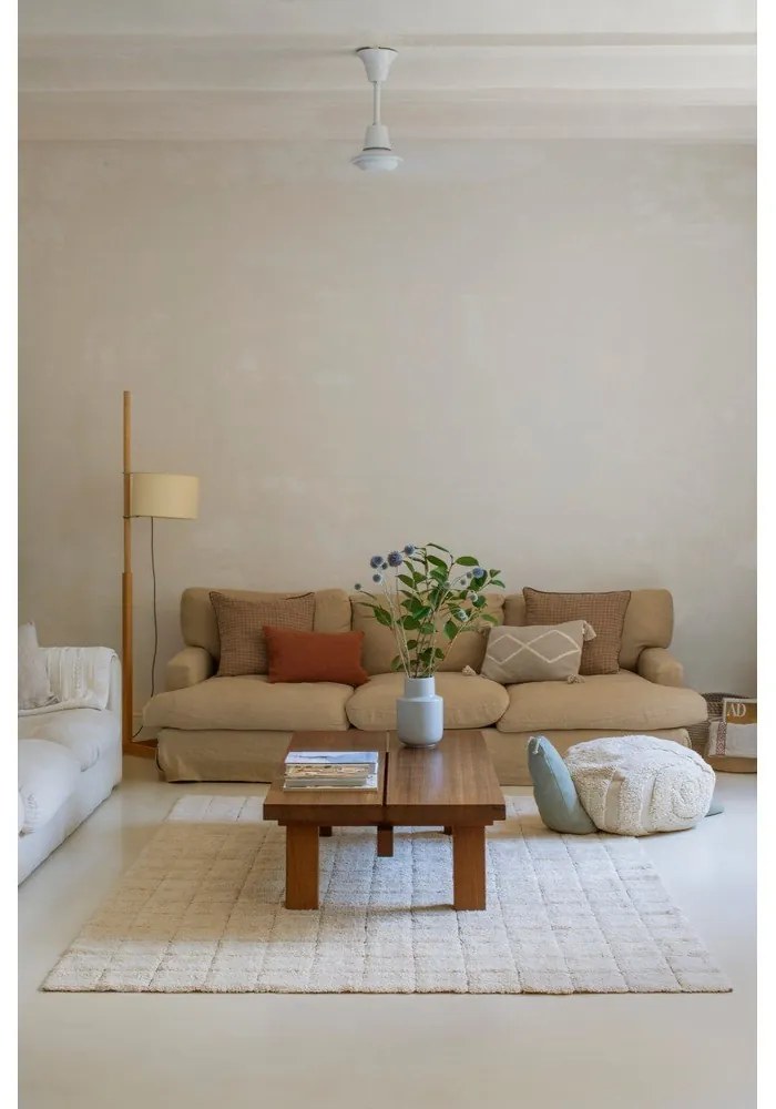 Krémový prateľný ručne tkaný bavlnený koberec 170x240 cm Mosaic – Lorena Canals