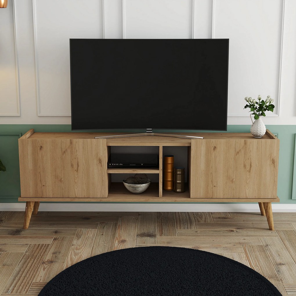 TV stolík/skrinka Carl (Dub). Akcia -18%. Vlastná spoľahlivá doprava až k Vám domov. 1073274