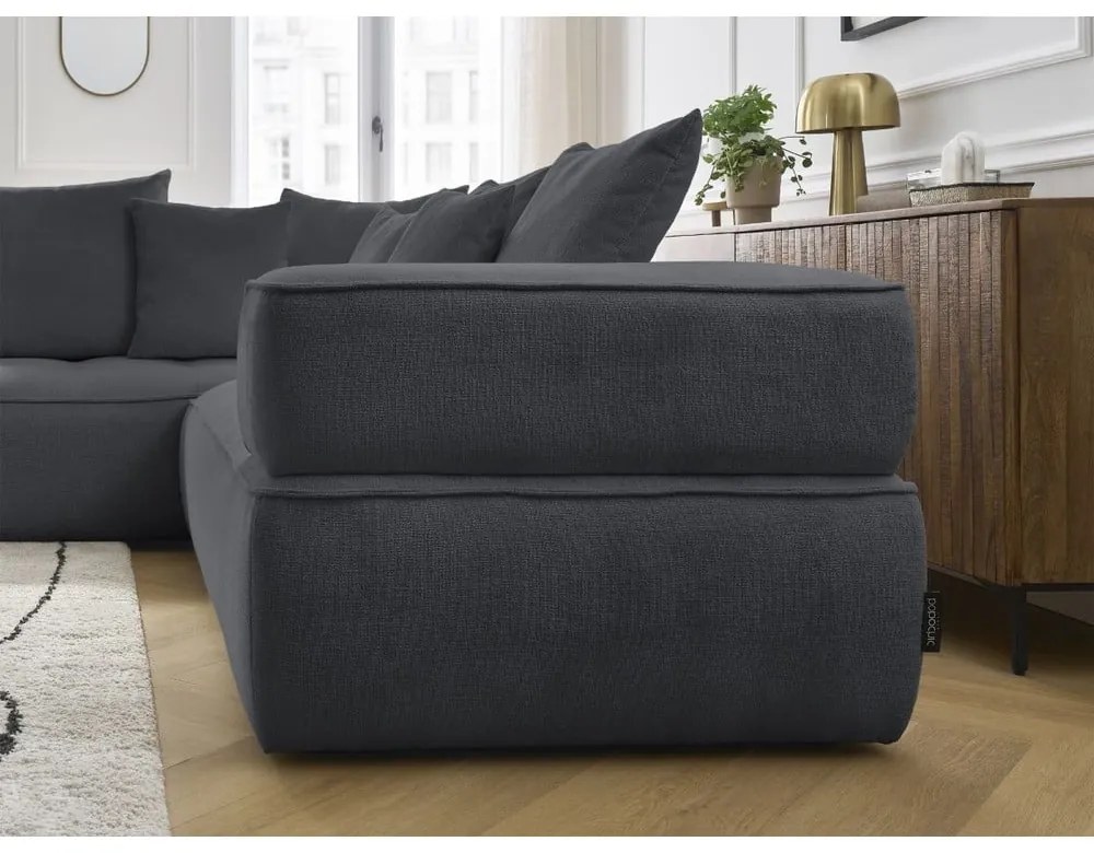 Tmavosivá ženilková rohová pohovka (ľavý roh/do L) Whesley – Bobochic Paris