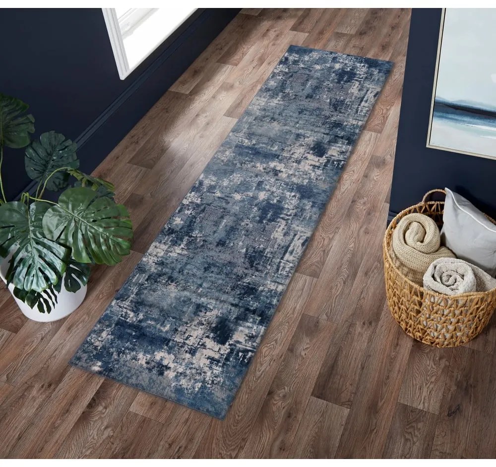 Modrý behúň 80x300 cm Cocktail Wonderlust – Flair Rugs