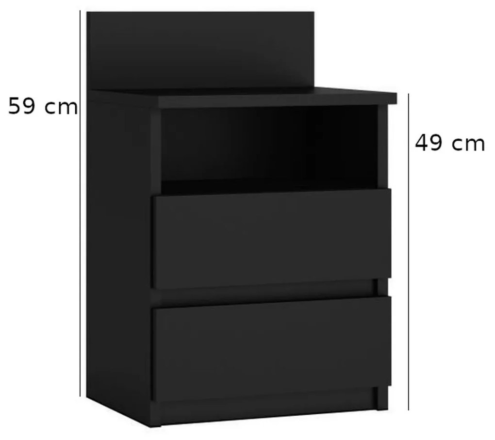Nočný stolík M1 čierny