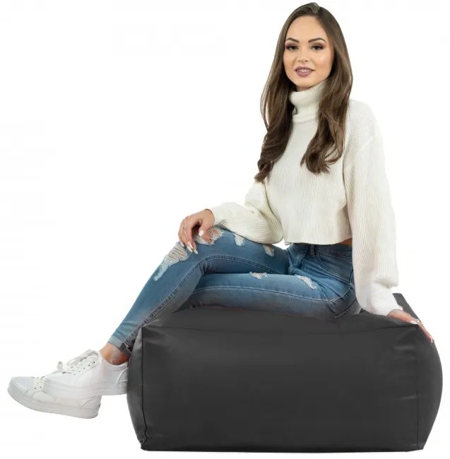 Taburetka Florencia čierna ekokoža
