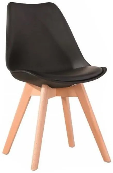 Jedálenský set 1 + 4, stôl MADO 80x80cm dub sonoma + stoličky BALI MARK čierna