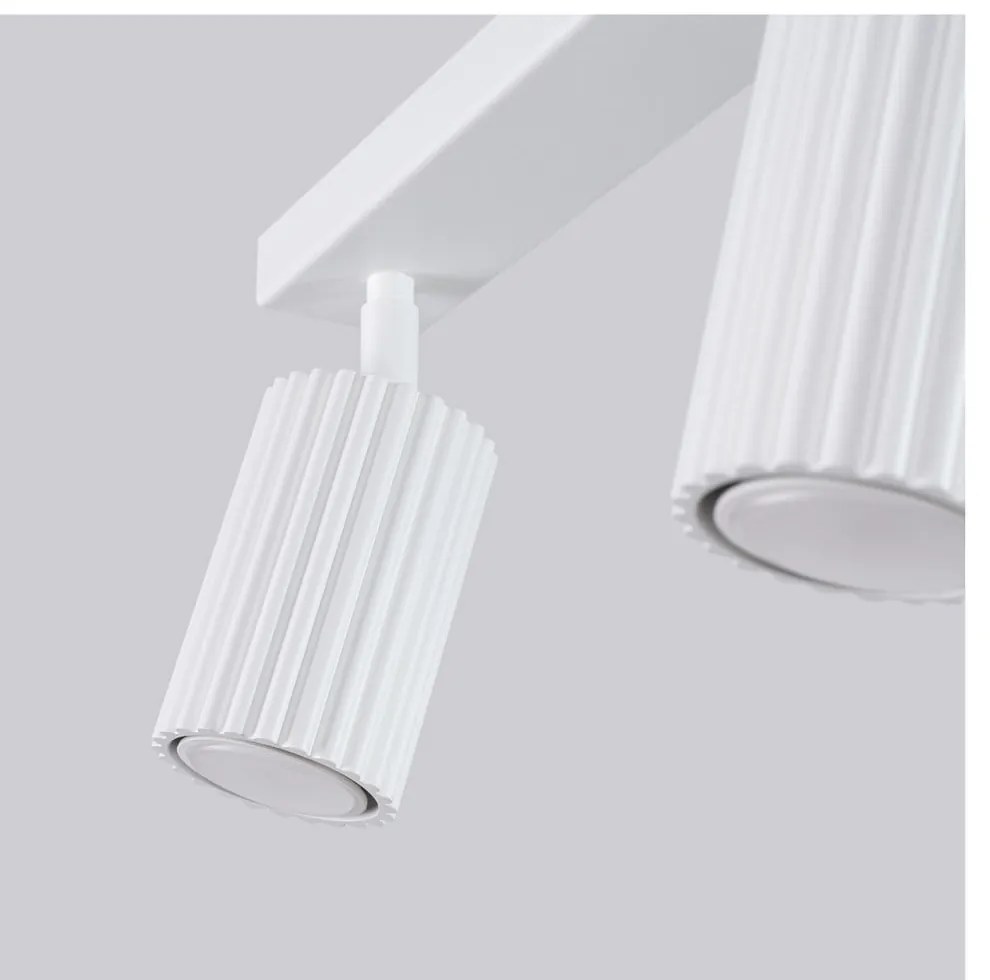 Biele bodové svietidlo 6,5x30 cm Gleam – Sollux