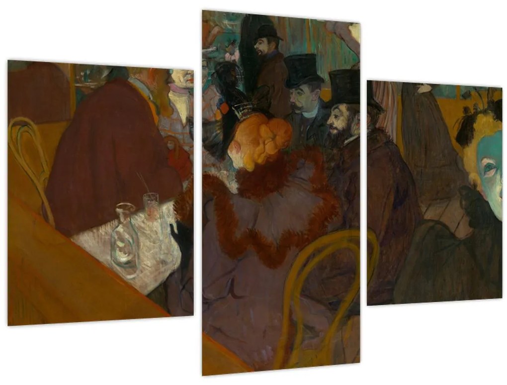 Obraz - Henri de Toulouse-Lautrec, At the Moulin Rouge, reprodukcia (90x60 cm)