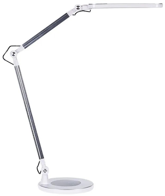 Kovová stolná LED lampa strieborná GRUS Beliani