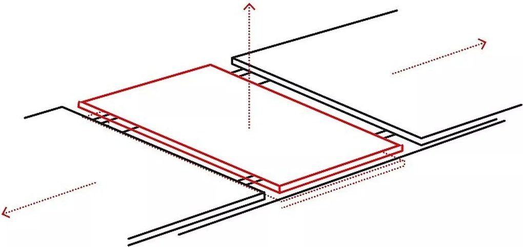 Jídelní rozkládací stůl Dolce 180/240 cm keramika šedý mramor/ořech