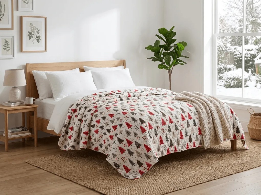 Prehoz na posteľ MERRY TREE, farebný Rozmer: 220 x 240 cm