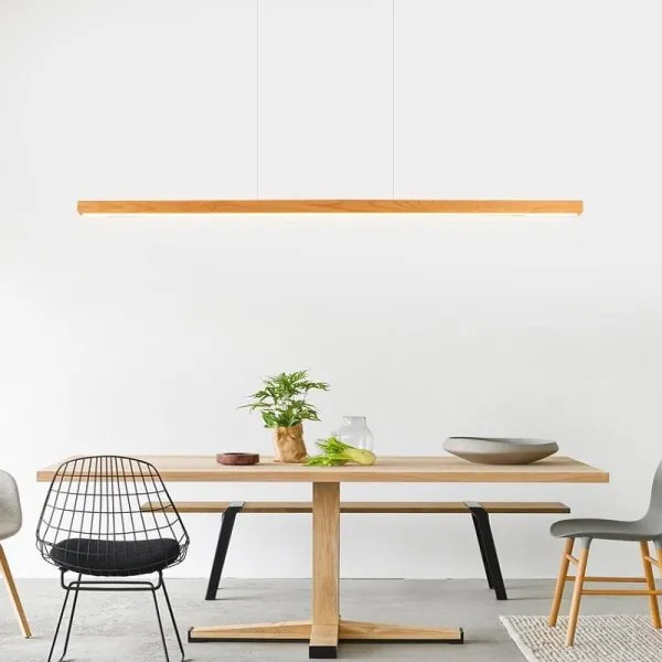 LED Luster na lanku LED/26W/230V 4000K 150 cm buk/masív