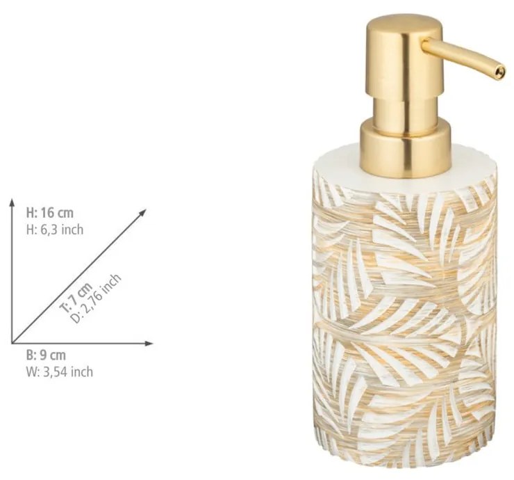 Béžový dávkovač mydla z polyresínu 490 ml Terralba – Wenko