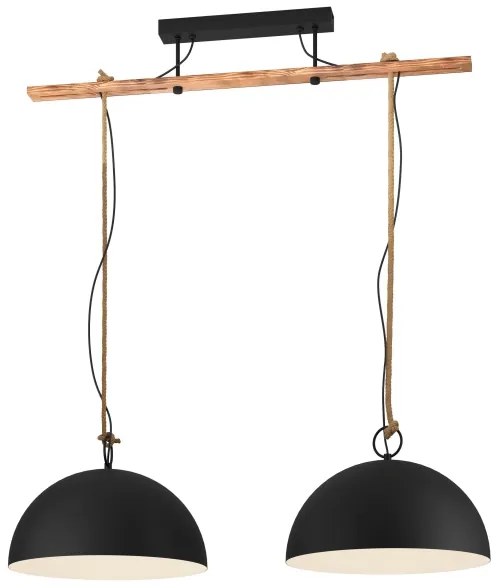Eglo 43397 - Závesné svietidlo na lanku HODSOLL 2xE27/40W/230V