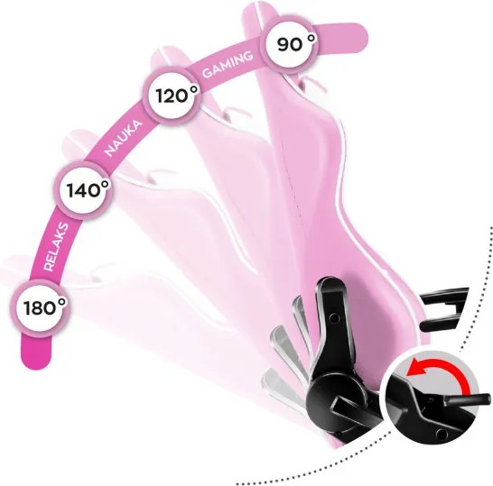 Detská herná stolička Ranger - 6.0 ružová