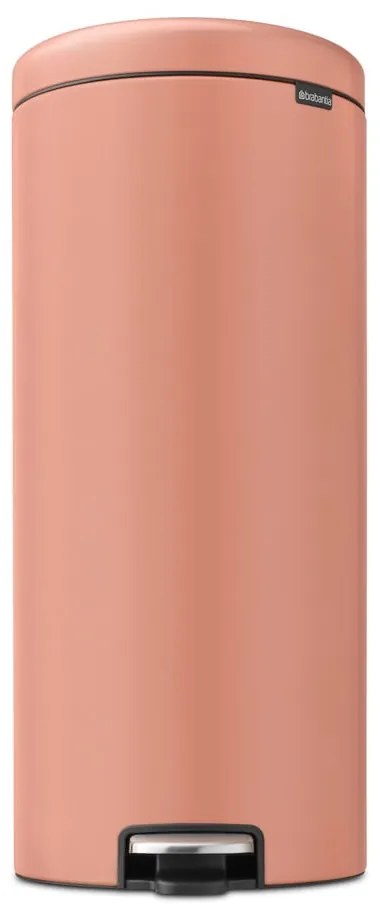 Nášľapný oceľový odpadkový kôš v lososovej farbe 30 l NewIcon – Brabantia