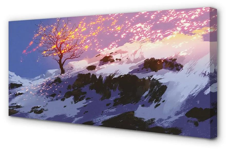 Obraz canvas Zimné strom top 120x60 cm