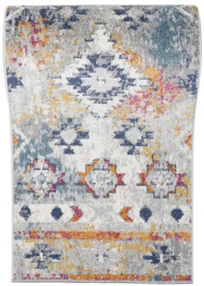 Behúň LAZUR G003A biely / tmavomodrý - Výpredaj