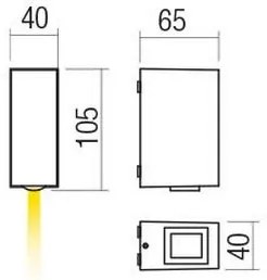 Redo 90418 - LED Vonkajšie nástenné svietidlo ACE LED/3,36W/230V 4000K IP54 hnedá