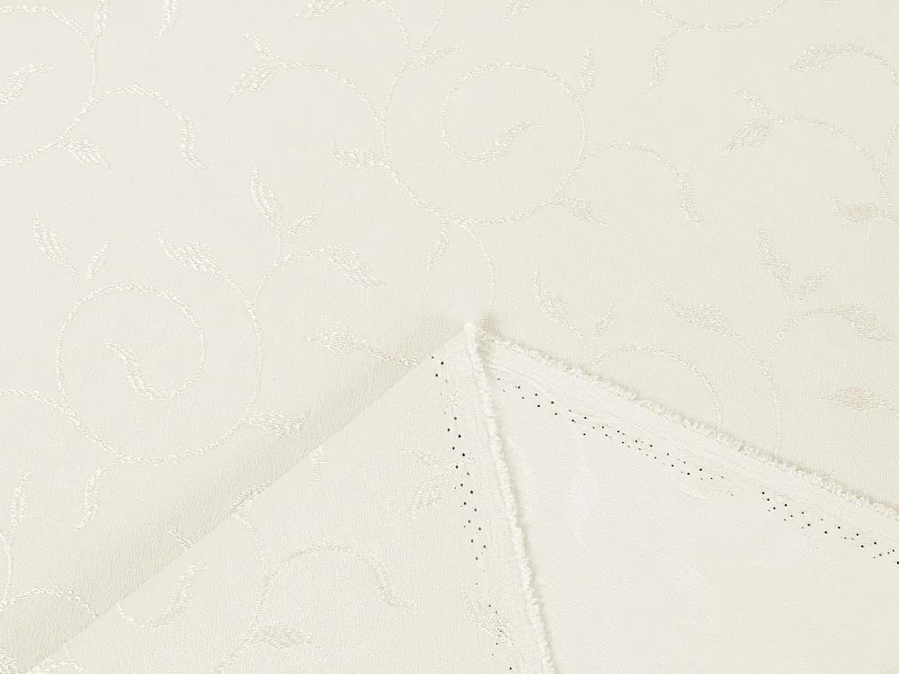 Biante Dekoračný záves TF-026 Popínavé lístky - smotanový 150x150 cm