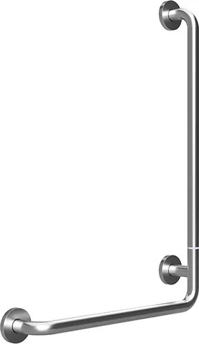 Bemeta Design HELP: Madlo, 890 mm, v tvare L, pravé, skladané, s krytkou, nerez, mat - 301153042