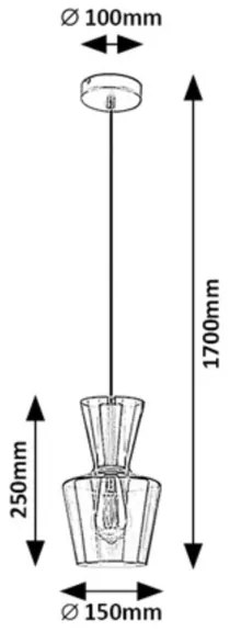 Rabalux 72161 - Luster na lanku ABRA 1xE27/60W/230V