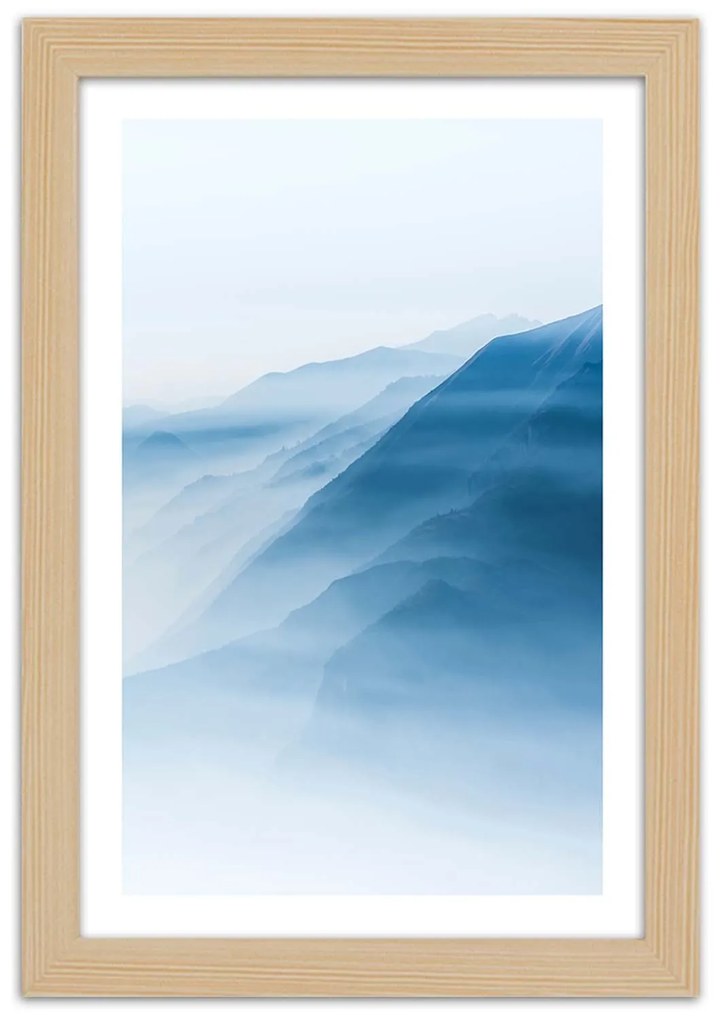 Gario Plagát Pohľad na hory za hmlou Farba rámu: Bez rámu, Rozmery: 40 x 60 cm