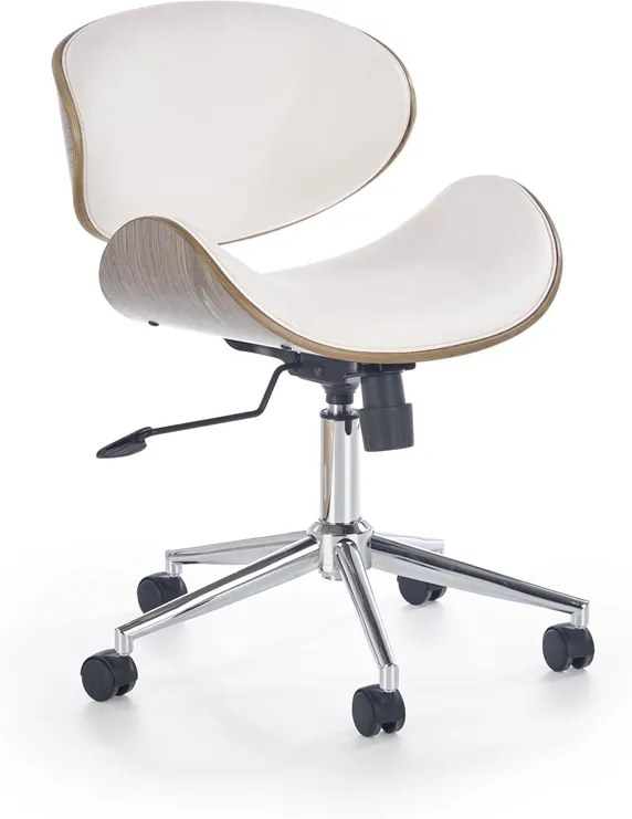HALMAR Alto kancelárska stolička biela / dub svetlý