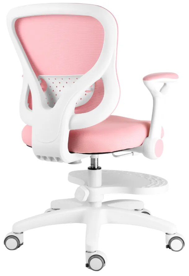 Detská rastúca stolička Neoseat JUNI 007 — látka, prateľný poťah, ružová