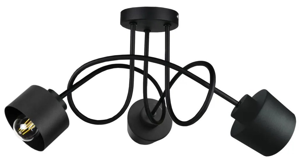 Prisadený luster SIMPLY BLACK 3xE27/60W/230V